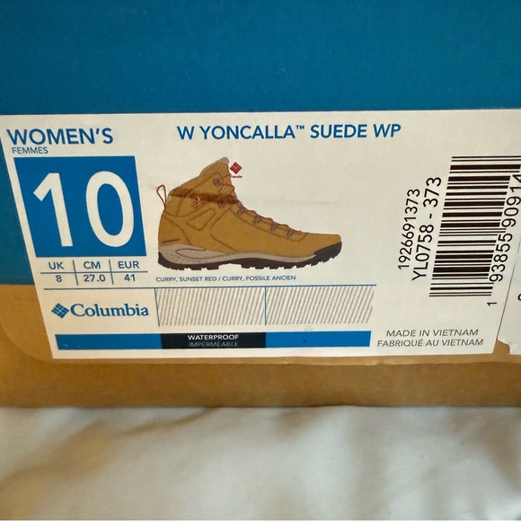 Columbia Yoncalla Mid Suede WP Women's 10 Waterproof Hiking Boots - Picture 8 of 8